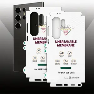 Two-Piece Diamond Water Gel Film Durable Protective Screen Protector for Samsung Galaxy S26 Ultra/s26+/s26 5g, Full Coverage Back & Side Protection, Anti-Scratch