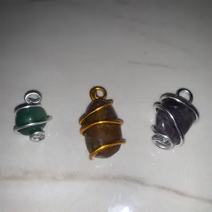 Crystal wire wrapped necklace