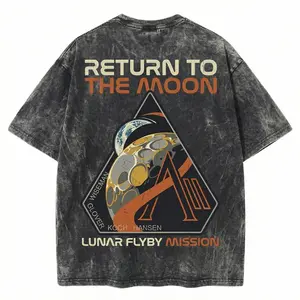 Vintage Artemis II Return to The Moon Mission Patch 2026 Gift Unisex Wash T-Shirt