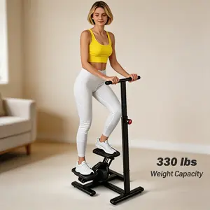 Twist Stepper Exercise Machine, 360° Rotating Stair Stepper with Adjustable Handlebar & LCD Monitor, Hydraulic Resistance Step Machine for Home Workout fathersdaygift