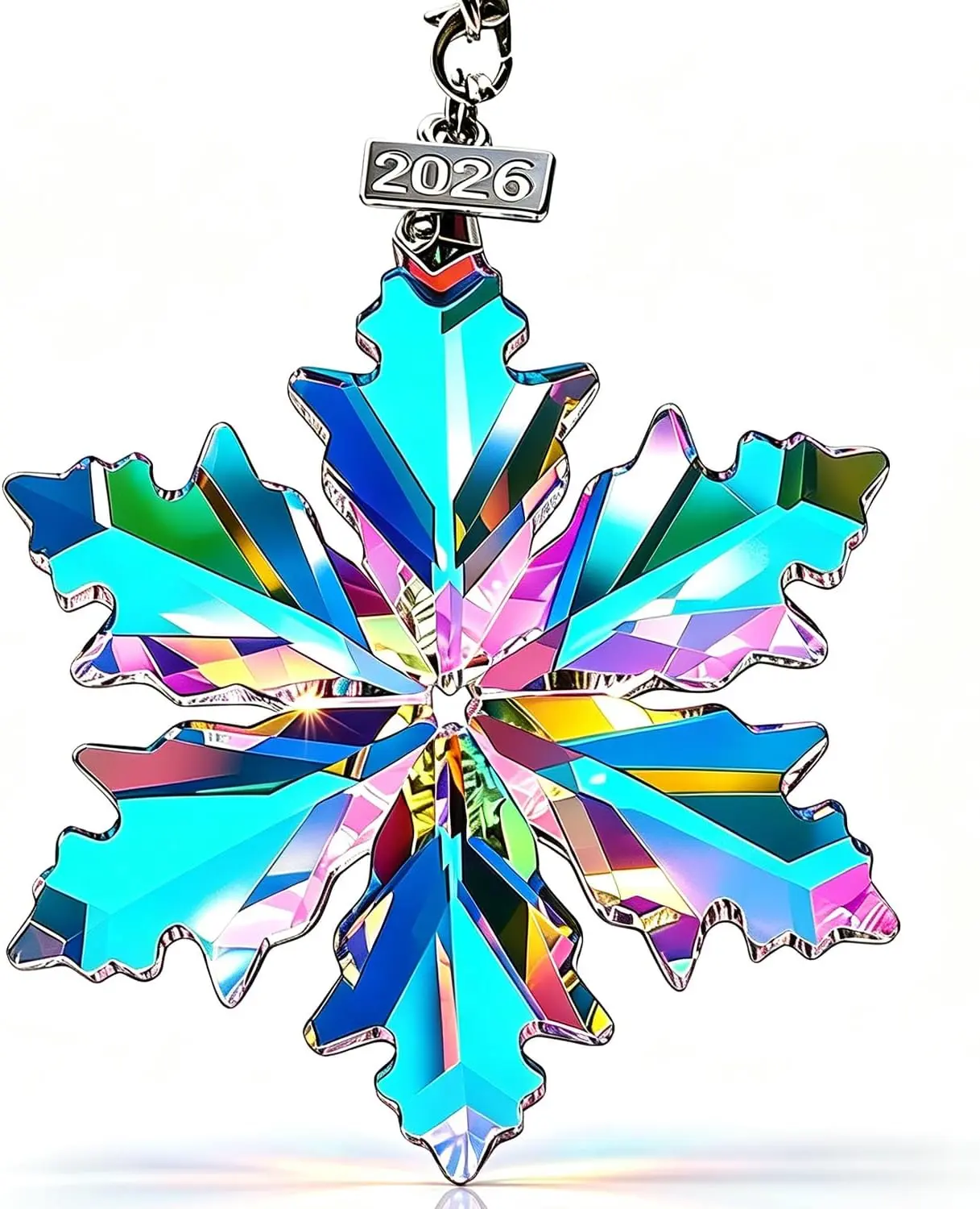 2026 Christmas Ornaments, Crystal Snowflake Ornaments, Pretty Beautiful | Crystal Glass Ornaments For Christmas Tree, Teen Girl Ornament, Women, Cute, Unique Ornaments,Sparkly