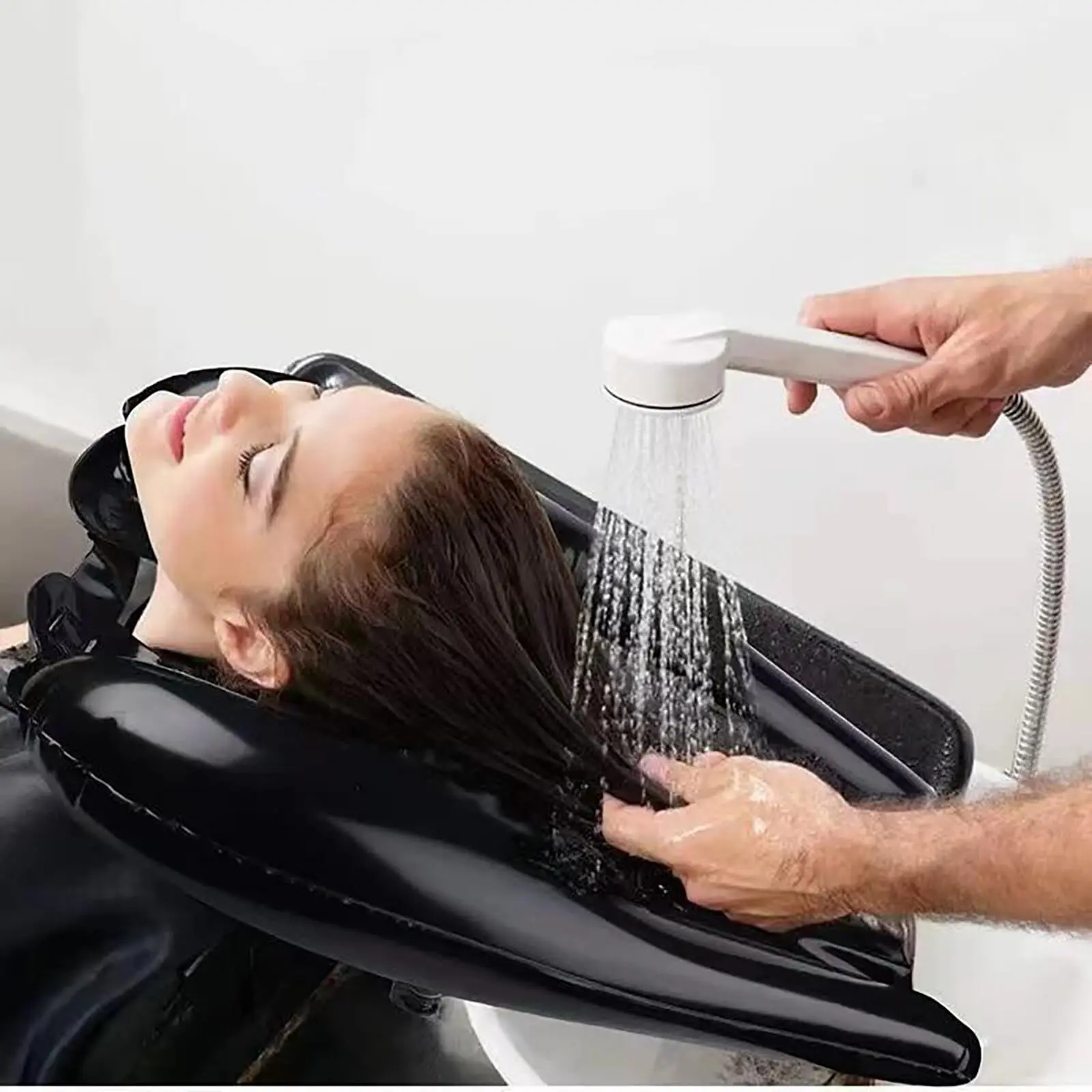 Portable Inflatable Hair Washing Basin, Bathroom, Ideal for Injured & Disabled Users, Suitable for Elders & Children, Enhances Daily Care