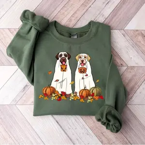 Halloween Labrador Retriever Ghost Dog Sweatshirt, Halloween Dog Shirt, Dog Lover Shirt, Labrador mom shirt, Halloween Costume, Ghost Shirt