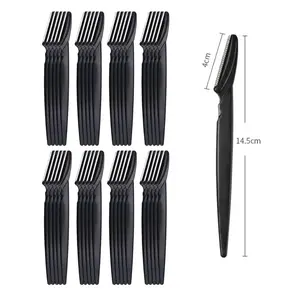Eyebrow Trimmer Set for Women Stainless Steel Facial Hair Remover Shaper Portable Beauty Tool Kit with Safety Caps Eyebrow Knife