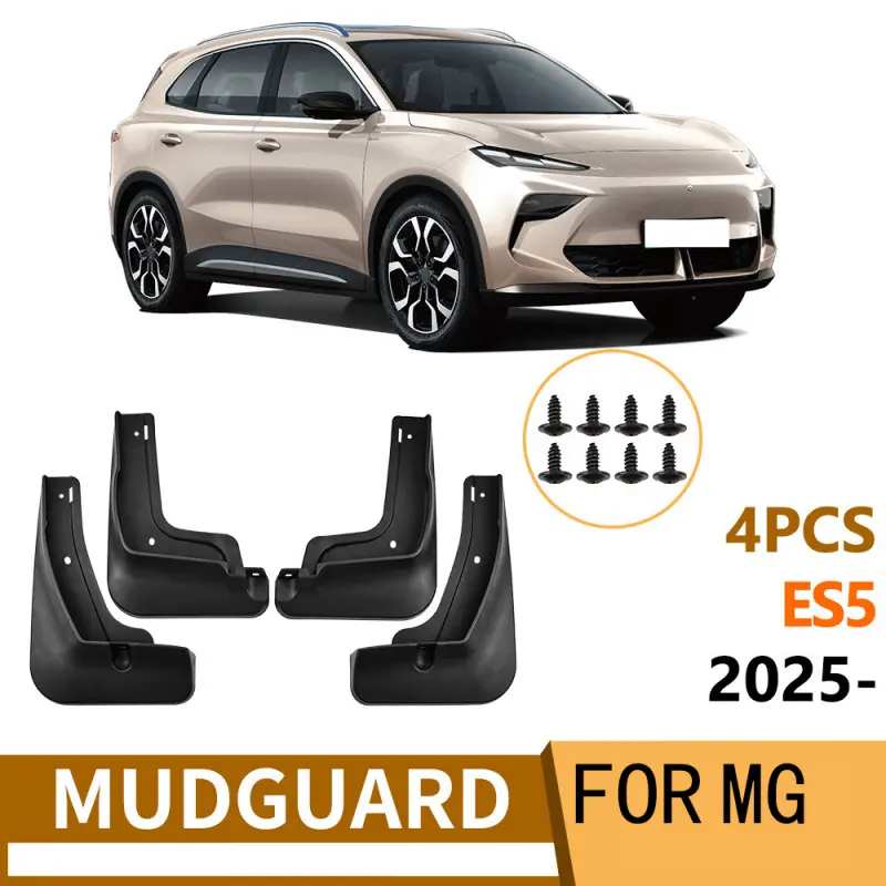 for MG ES5 2025 4-piece car mudguard set, suitable for all seasons, effectively protect against road debris, easy to install, protects wheels, and is a stylish accessory.