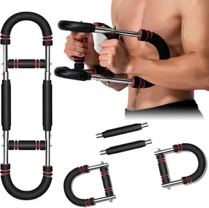 Red 60-100lb Twister Arm Trainer, Chest Workout Equipment, Three-Level Adjustable Forearm Strengthener at Home
