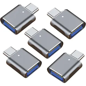 5 Pack Typec/USB c to USB Adapter,OTG Converter with 5/10 Gbps High Speed Data Transfer,USB to USBC Adapter Compatible with  iWatch  16/15,MacBook, etc.