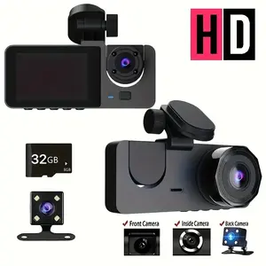 4K Uhd Car Dash Cam with Front and Rear Cameras, Includes 32GB Storage Card, Exceptional Night Vision, 170° Wide Angle, Car Dashcam