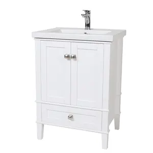 Aqua Single Bathroom Vanity Set white