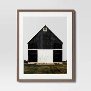 24" x 30" Barn Framed Poster Black - Threshold