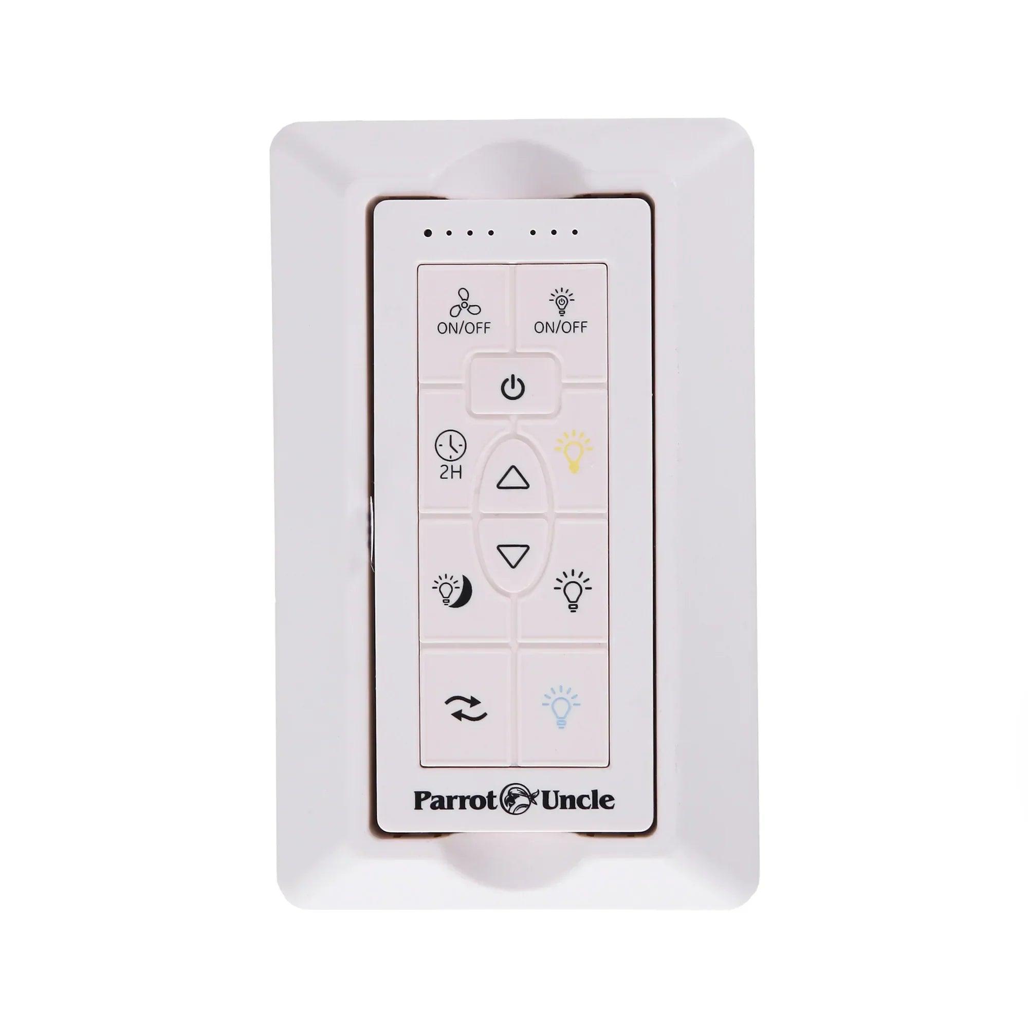 52" Modern Ceiling Fan Double-sided Blades with Main & Side LED Light Downrod Mount