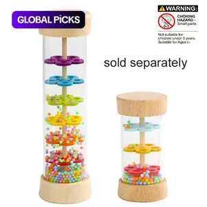 Rain Sound Tube Simulator Toy, Rainbow Hourglass Sand Bell Educational Instrument for Kids, Classroom Music Puzzle Toy, Available in Small or Large Size, Gift #GLOBAL PICKS