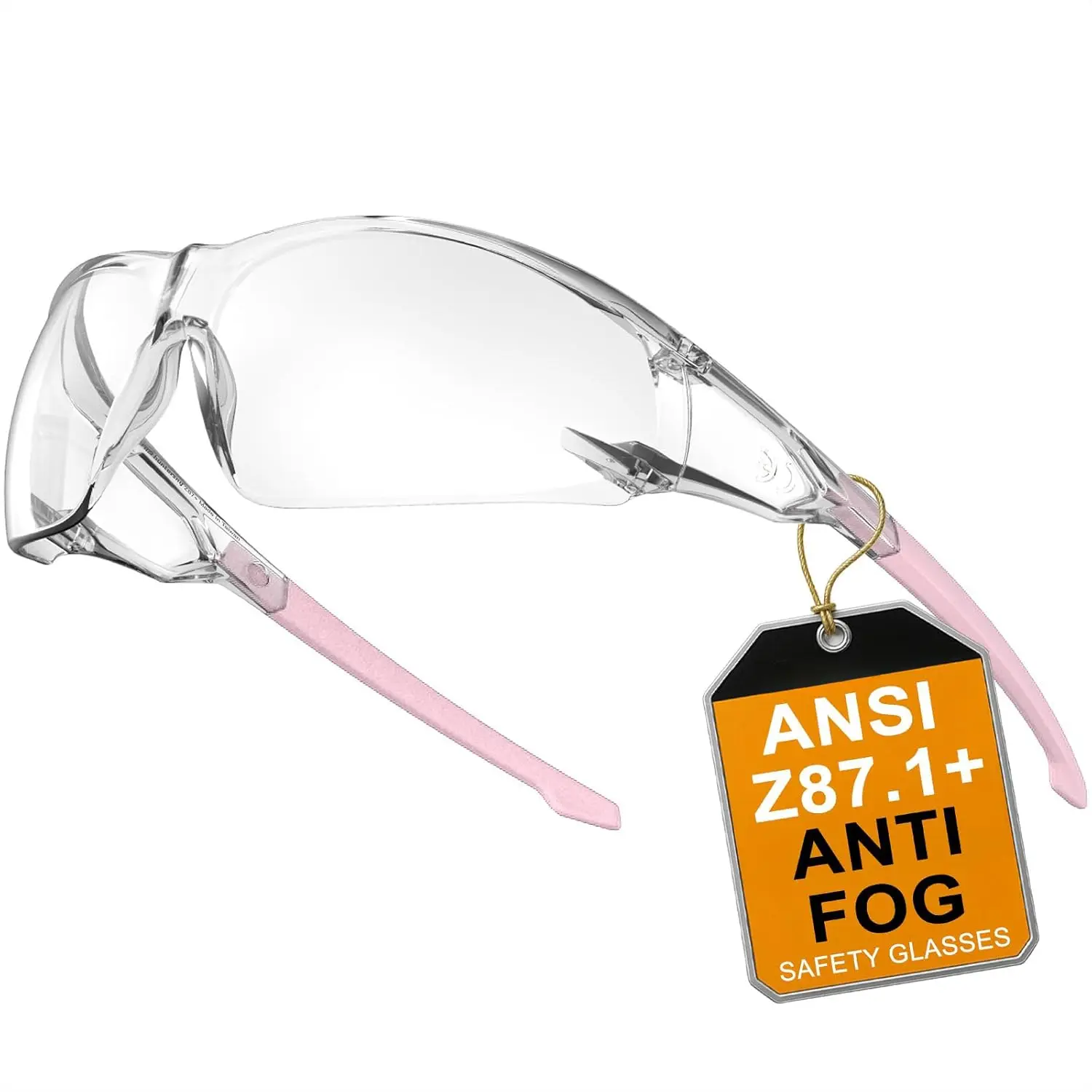 ANSI Z87.1 Anti-Fog Clear Safety Glasses Pickleball Youth Baseball Lab Chemistry Goggles Scratch Resistant