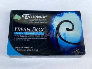 Treefrog Black Squash Fresh Box Car Air Freshener TRBS55