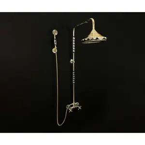 Brass Shower System – Bone, Black & White Resin