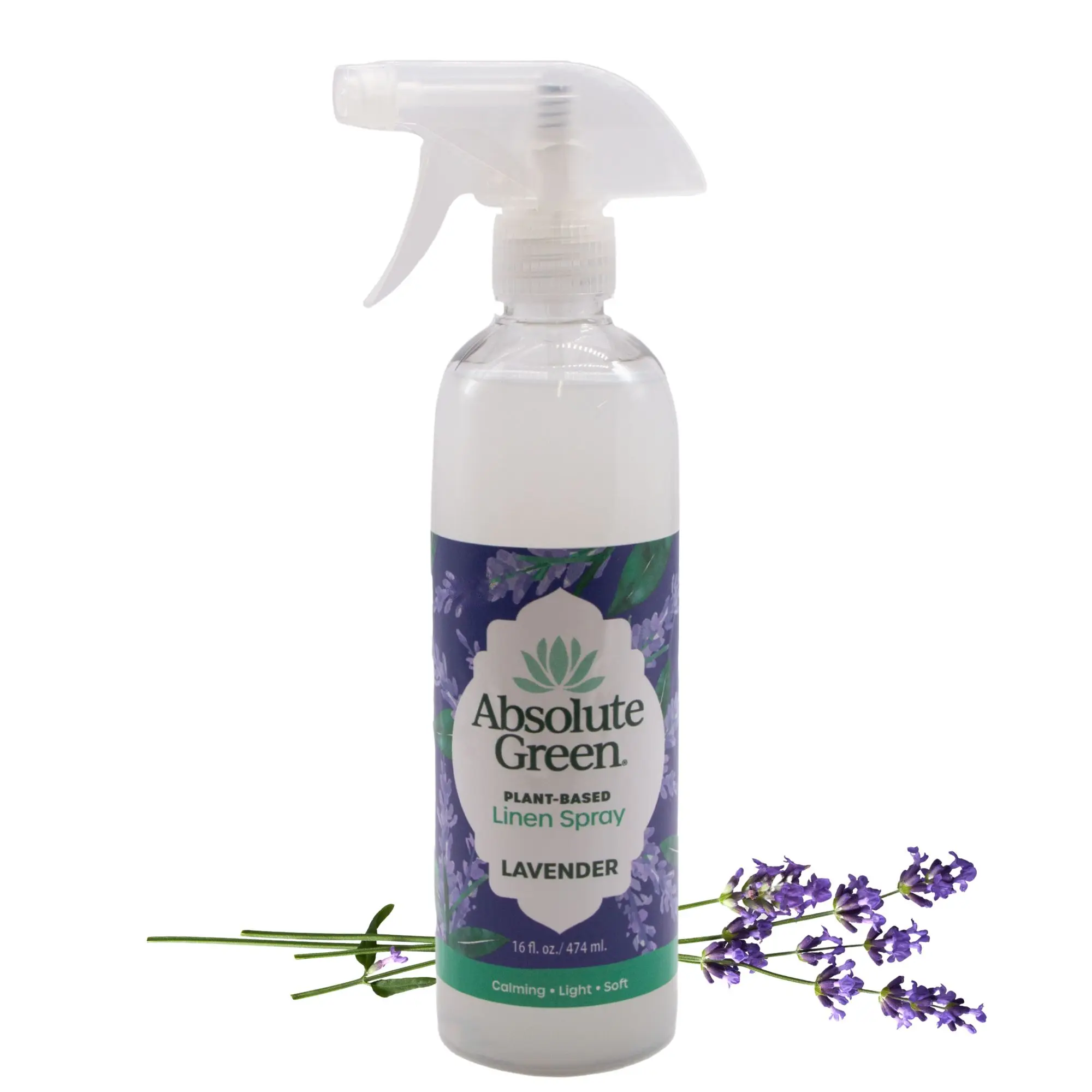 Lavender Linen and Fabric Spray, Freshen Fabrics, Laundry, Sheets, Pillows, Kid and Pet Safe, Natural Lavender Scent, 16 oz