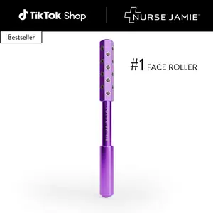 Nurse Jamie UpLift Facial Massaging Beauty Roller – Anti-Aging Face Roller with 24 Hexagonal Massaging Stones, Daily Skincare Massage Tool for Face & Neck Sculpting