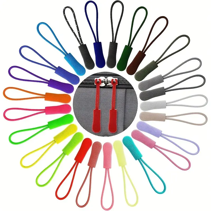 45/65 Piece Detachable Zipper Heads, Vibrant Mixed Colors, Ideal for Luggage and Clothing, Multi-Functional Zipper Accessories, Easy Installation, Convenience