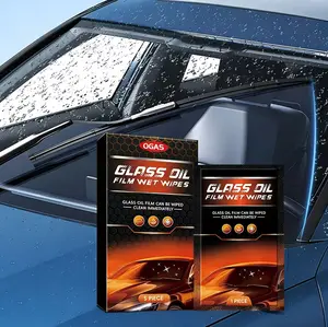 OGAS Car Glass Oil Film Wipes Strong Oil Removal Long Lasting Clarity Water Repellent Anti-Dirt Portable for Maintaining Car Glass Quality