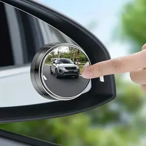 2Pcs Fall Prevent Car Rearview Blind Spot Mirror, Universal 360 °   Rotatable Auxiliary Mirror, Waterproof Wide View Car Mirror, Multi Vehicle Compatible Car Gadgets, Perfect Holiday Gift.