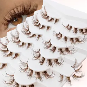 6 Pairs Cat Eye False Eyelashes, Stunning Makeup for All Occasions, Lightweight and Reusable Glamour, Eyelash Set