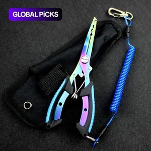 professional fishing set, stainless steel fishing lure set pliers with carry bag & fishing lanyard, men gifts, outdoor recreation equipment, fishing tools