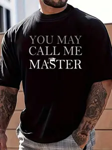 100% Cotton You May Call Me Master Masters Degree Graduate 2024 Men T-Shirt Women's Men's Graphic Tee Crew Neck summer vacation Tops