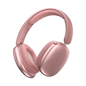 Wireless Bluetooth Headphones, Over-Ear, Hi-Res Audio, 48H Battery Life, Foldable, Mic for iOS/PC headphones Android Memory Headset, Earbud Electronic, Pink