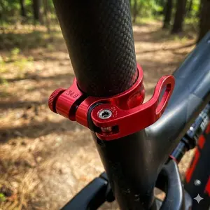 31.8mm Aluminum Alloy Bike Seatpost Clamp, Quick Release Saddle Mount Upgrade, Lightweight Anti-Rust Design, Universal Fit for Road & Mountain Bikes, Maintenance-Free Structure, High-Strength Locking Anti-Slip Mechanism