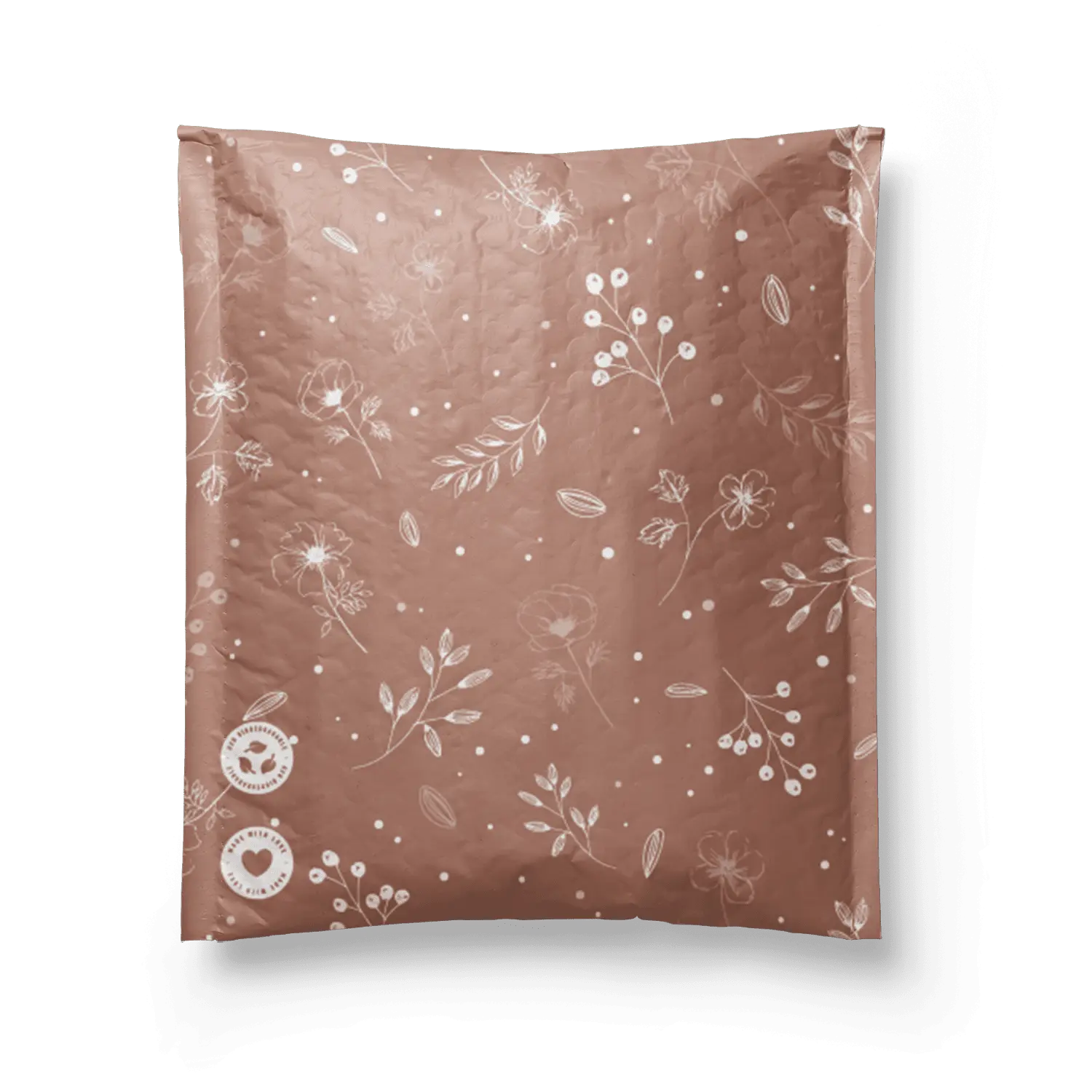 Rosy Brown Biodegradable Bubble Mailers 6" x 9"