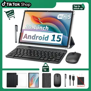 【TikTokShopStockUp】Relndoo, 10.1 Inch Android 15, 5 in 1 Tablet with Keyboard, Mouse, Stylus, Case, 5G WiFi, for Valentine's Day Gift