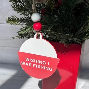 Wishing I Was Fishing-Fishing Bobber Christmas Tree Ornament