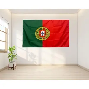 2x3ft / 3x5ft Portugal National Flag - Official Portuguese Coat of Arms Polyester Banner for Outdoor Yard & Home Decor