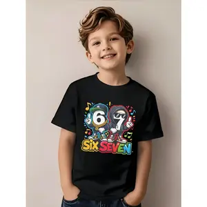 Six Seven Birthday Shirt - Hip Hop Number Characters Kids Tee