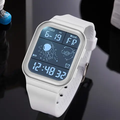 Sanda Men's Fashion Sports Alarm Clock Multifunctional 5atm Waterproof Digital Wristwatch Electronic Watch, Stylish and Durable Timepiece Waterproof Watches Fashionable Waterproof Watch for Active Lifestyle