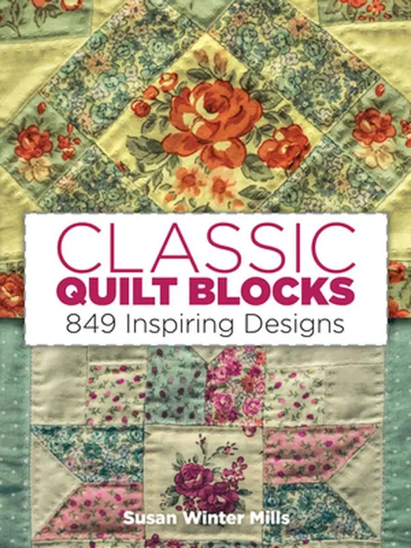 Used Quilt Patterns Softcover Book - Classic Geometric Blocks, 849 Inspiring Designs, 139 Extra Patterns, Comprehensive Volume by Susan Winter Mills, Good Condition, 1.27 lbs, English, 160 Pgs, for Lovers of American Folk Art