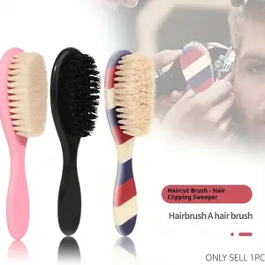Cleaning brush and anti-static beard brush, ABS handle professional barber comb, specifically designed to detangle knots, smooth frizz, and restore shine. Men's dedicated beard comb—a fantastic New Year gift.