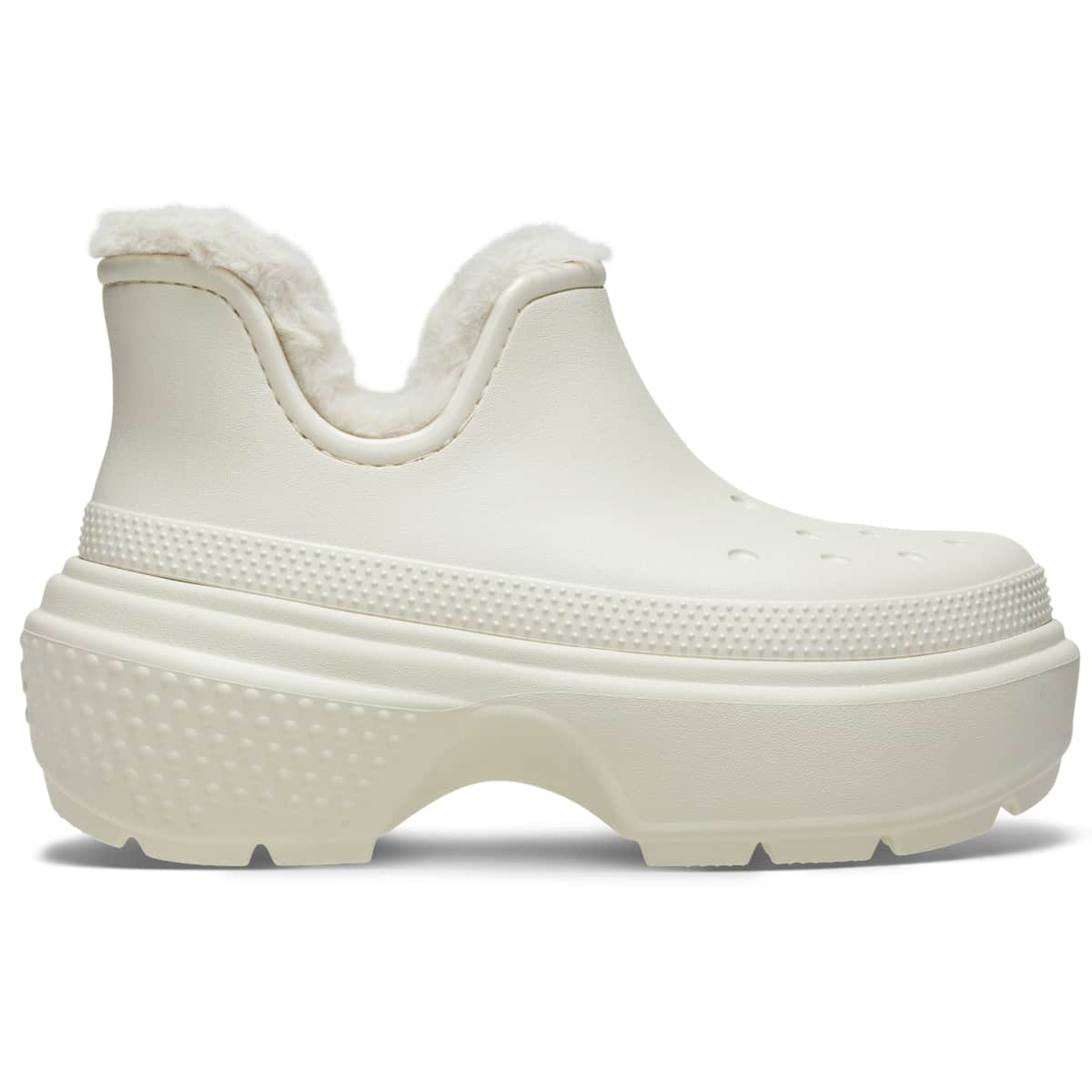 Crocs Adult Stomp Lined Shorty Boots, Fuzzy Winter Boots