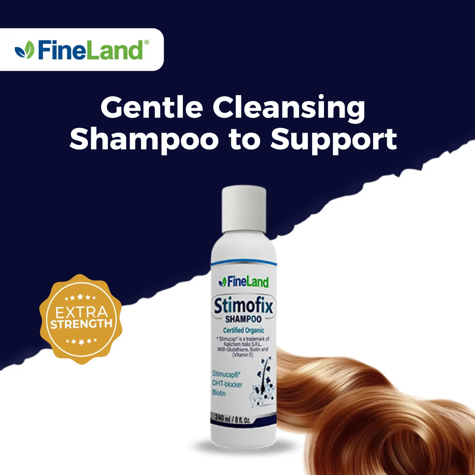 FineLand STIMO FIX HAIR SHAMPOO Stimucap, DHT Blocker, Biotin, Glutathione, Vitamin E, 240 ml / 8 f. Oz. Conditioner Haircare Unisex Comfort