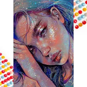 5D Diamond Arts Colorful Painting Kit, 1 Count DIY Mermaid Pattern Diamond Arts Colorful Painting without Frame, Handmade Art Crafts for Home Decor