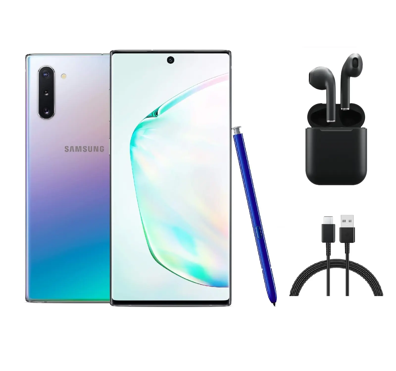 Refurbished Samsung Galaxy Note 10 N970U (Unlocked) Good Condition with Wireless Earbuds & 1 Year Warranty