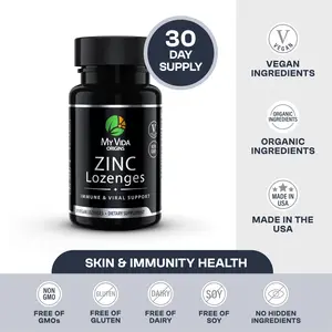 My Vida Origins Zinc Acetate Lozenges, Immune Support, Inflammation Support, Wound Healing, Peppermint Flavor Vegan, Non-GMO - 18.57 mg - 30 Day Supply