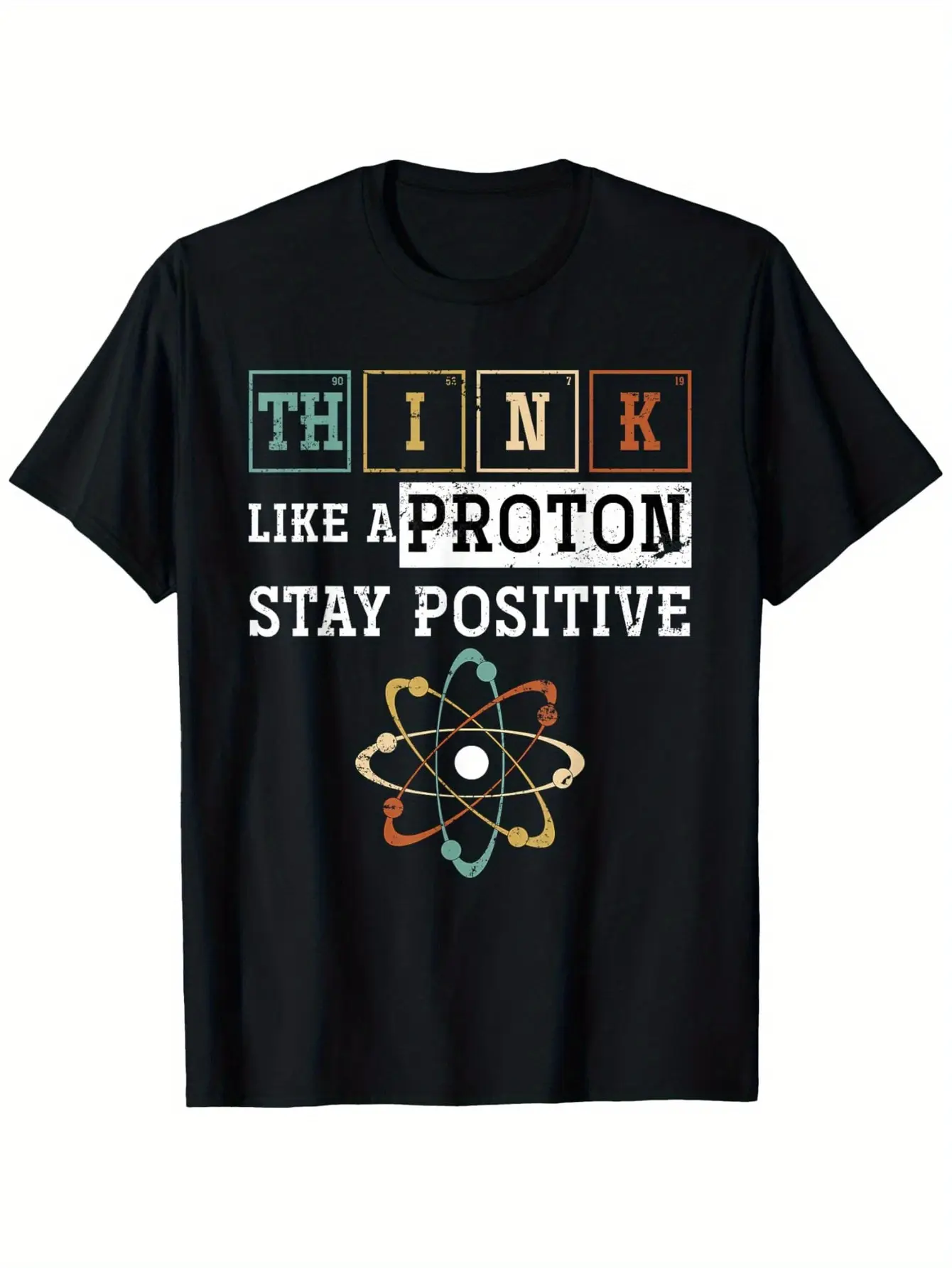 Men'S Funny Chemistry Periodic Table T-Shirt with unisex soft cotton short sleeve t shirt, vintage graphic casual tee for men women teens, perfect birthday holiday gift for camping travel gym daily street casual wear