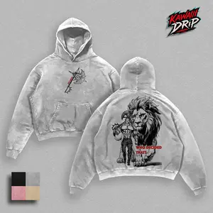 Escanor Seven Deadly Sins Shirt & Hoodie | Escanor Lion Sin of Pride Anime Graphic Tee Hoodie Set | Vintage Washed SDS Manga Streetwear | Oversized Heavyweight Cotton T-Shirt Hoodie | Anime Gym Pump Cover | Unisex Casual Streetwear Clothes