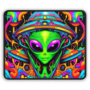 Vibrant Alien Gaming Mouse Pad - Colorful Desk Accessory, Gamer Gift, Sci-Fi Decor, Unique Computer Mat, Cosmic Art