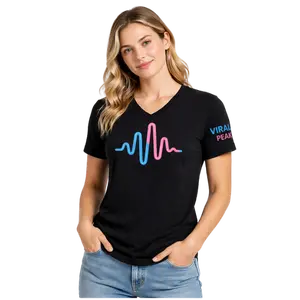 Viral Peak Women's Short-Sleeve V-Neck Cotton Casual T-Shirt - Community First Edition, Breathable Fabric, Everyday Fit, Unisex Streetwear Top (shortsleeve, casual women's t-shirts, breathable picks)