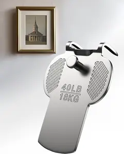 Drywall Picture Hanging Hooks Claw: 15 count 40lb Large Wall Picture Frame Hangers - Art Hanging No  Heavy Duty Mirror Photo Poster Painting Hanger Hardware Kit - Claw for Decor Room