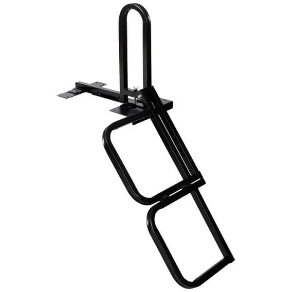 Foldable Truck Tailgate Ladder – 300 LB Capacity, Hand Rail for Safety. Foldable Secures Items, Powder Coated Rust Resistant. Universal Fit, Easy Install. Perfect for Pickup Trucks
