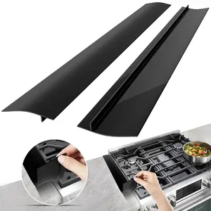 2 Pack Silicone Kitchen Stove Counter Gap Cover Long & Wide Gap Filler Seals Spills Between Counters, Stovetops, Oven, Washer, Dryer - Heat-Resistant Easy Clean