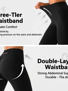 Bare Skin Seamless Workout Pants, Lightweight High-Waisted Yoga Pants, Breathable Quick-Dry Pilates Pants, High Elastic Waist Shaping Pants